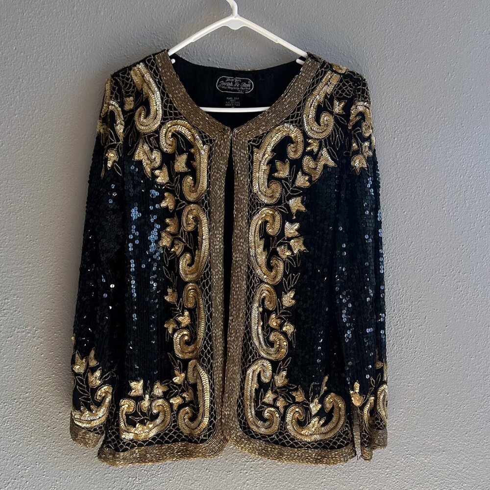 Vintage sequence open jacket